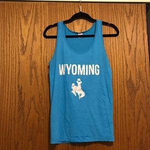 American Apparel Blue Racerback Tank Top